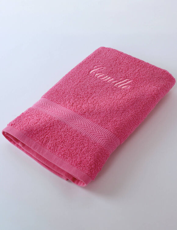 Collection serviettes de bain personnalis&eacute;es - confort moelleux 420 g/m&sup2; (fuchsia)