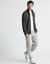 Sweat entièrement zippé uni (anthracite chiné)