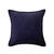 Coussin uni velours c&ocirc;tel&eacute; (marine)