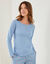 Tee-shirt pyjama manches longues (bleu)