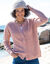 Gilet boutonné en maille anglaise (bois de rose chiné)