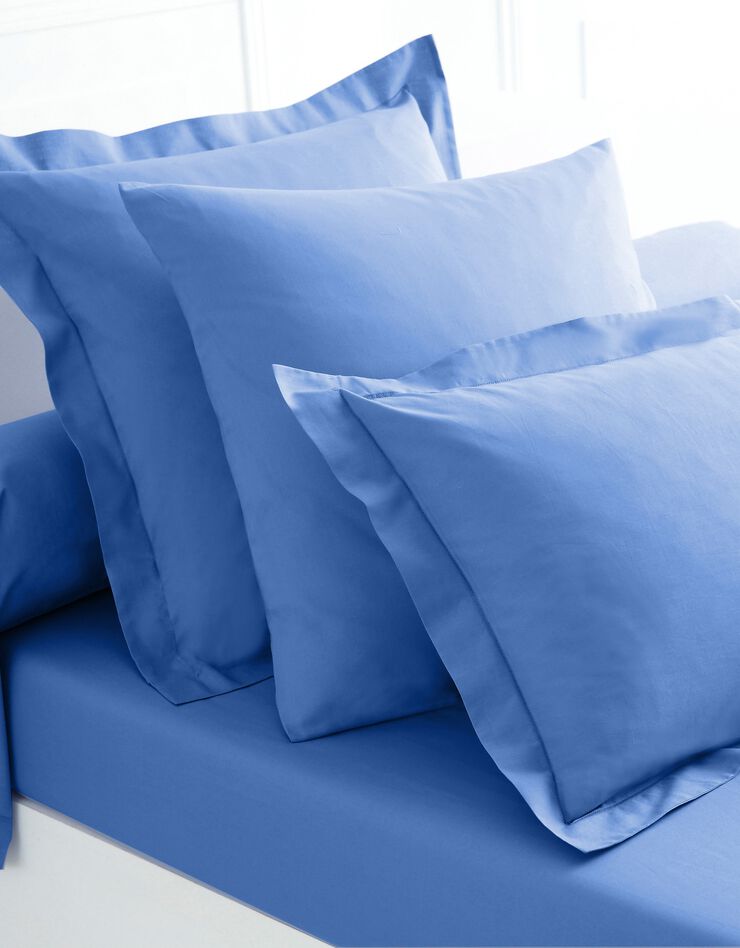 Linge de lit uni coton (océan)