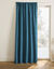 Rideau occultant et isolant finition galon fronceur (bleu paon)