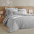 Linge de lit uni - percale de coton 72 fils/cm&sup2; (gris perle)