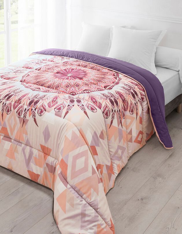 Couette microfibre imprimé Attrape-rêves 200g/m² (parme)