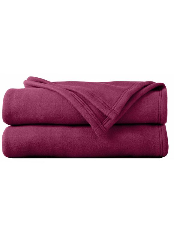 Composition • Maille polaire 100% polyester, 450 g/m²  Description • Couverture polaire Thermotec® réputée pour ses qualités d'excellence : contact i (prune)