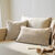 Housse de coussin unie tissage chenille - lot de 2 (sable)