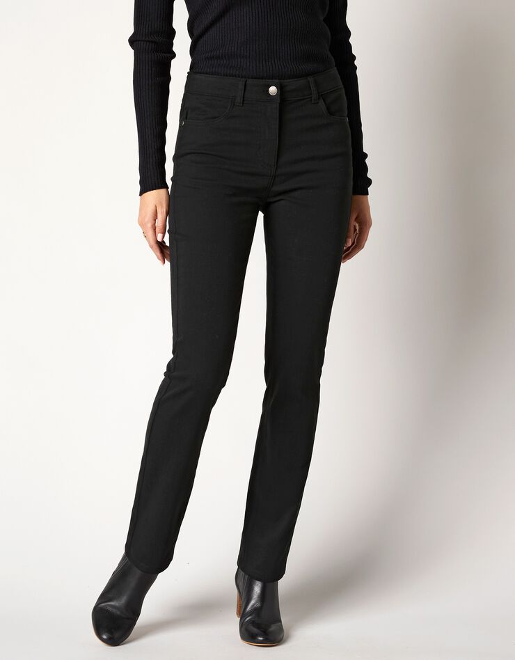 Pantalon droit, twill stretch (noir) Pantalon droit, twill stretch (noir)