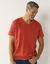 Tee-shirt col V manches courtes - lot de 3 (corail + vert sauge + kaki)