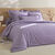 Linge de lit uni percale (parme grisé)
