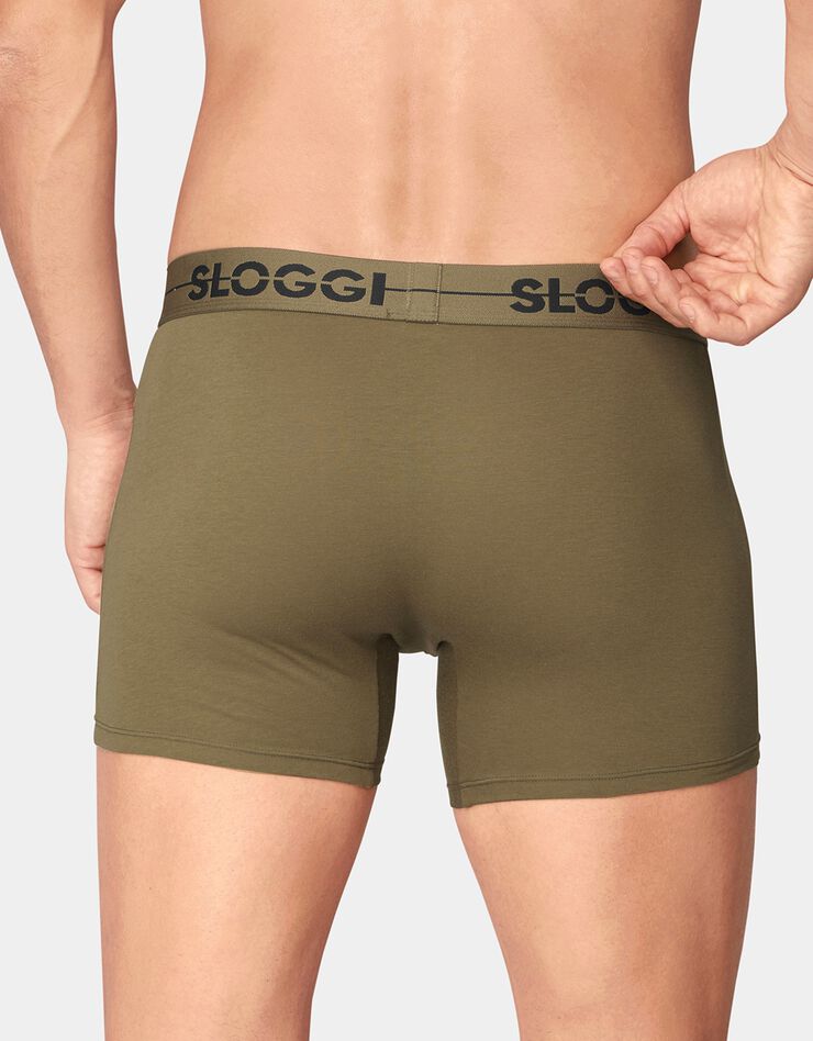 Boxer coupe short "Go"- lot de 2 (kaki + gris) Boxer coupe short "Go"- lot de 2 (kaki + gris)