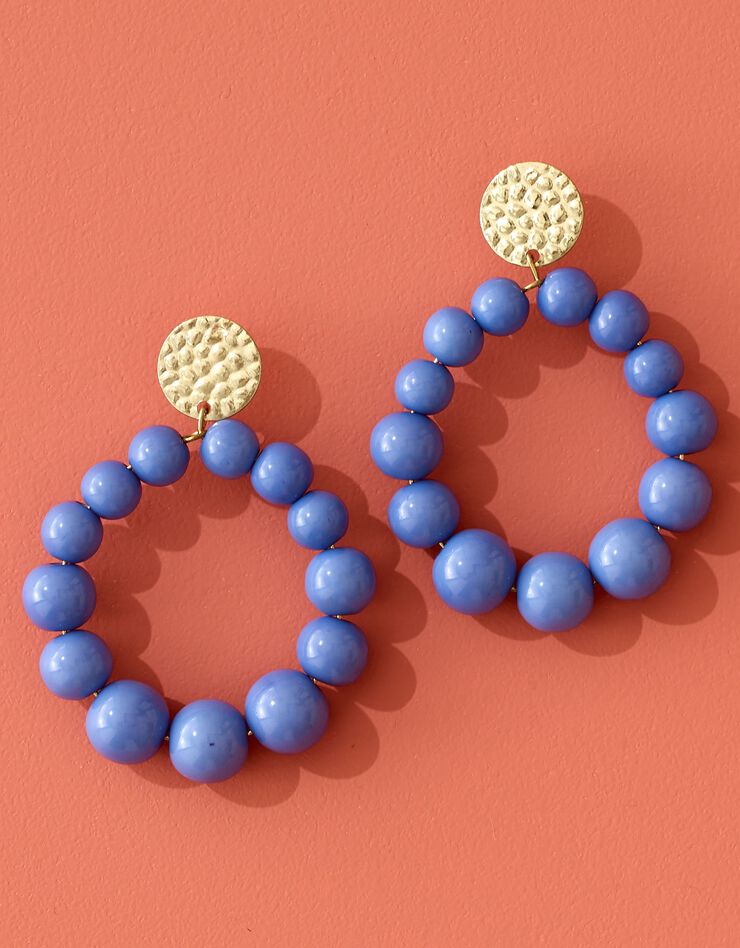 Boucles d'oreilles perles Indian Summer (bleu)