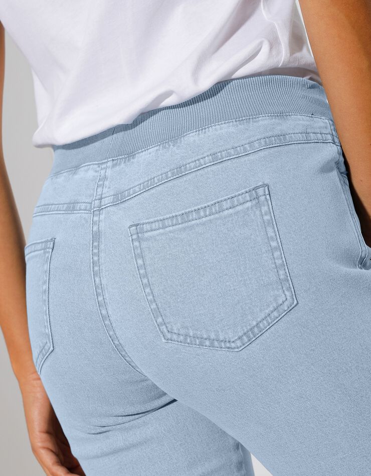 Pantacourt jean taille élastiquée (bleached) Pantacourt jean taille élastiquée (bleached)
