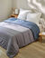 Couette microfibre imprimée Savana 400g/m2 (bleu / vert)