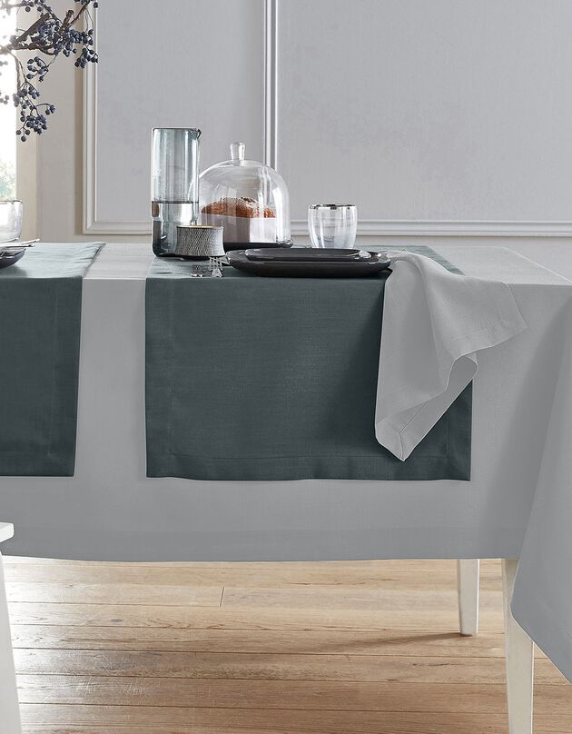 Nappe aspect lin (gris perle)