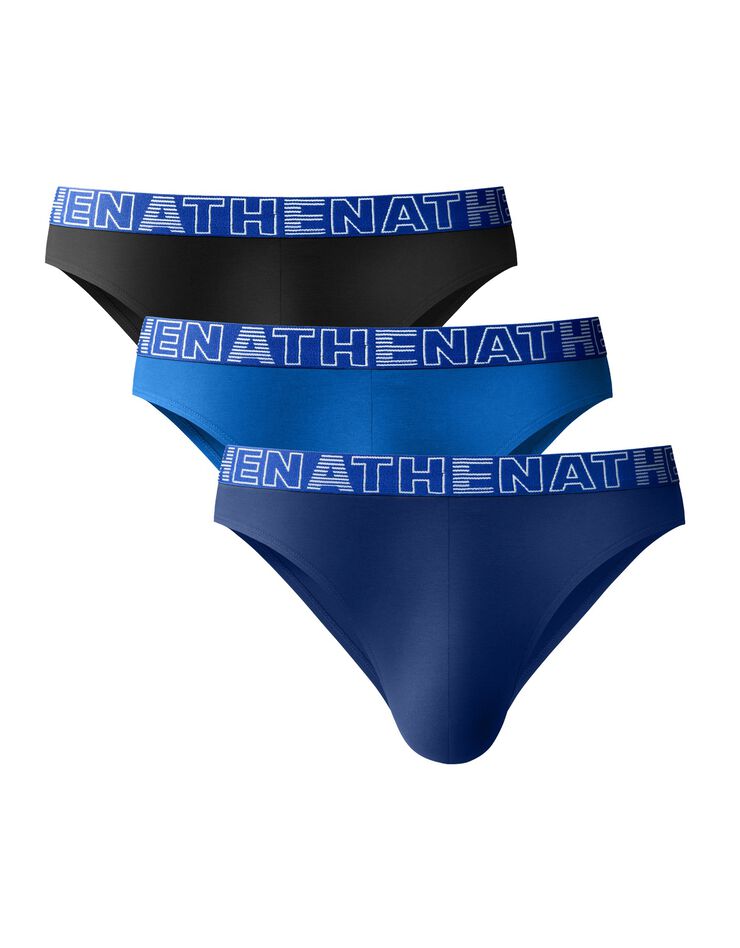 Slip uni coton Basic Color - lot de 3 (noir + marine + bleu) Slip uni coton Basic Color - lot de 3 (noir + marine + bleu)