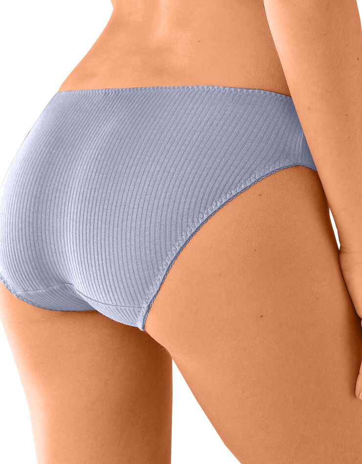 Culotte midi côtes plates - lot de 6 (poudre) Culotte midi côtes plates - lot de 6 (poudre)