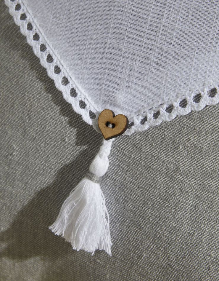 Coussin pompon - chambray  (anthracite / blanc)