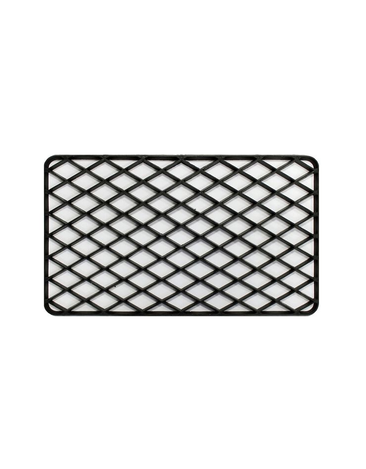 Tapis d'entrée grille gratte-pieds - rectangulaire (noir)