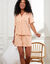Pyjama short imprimé carreaux (orange)