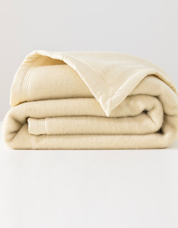 Couverture bicolore laine 800g/m2 (écru)