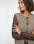 Gilet oversize &agrave; nouettes, sans manches (taupe chin&eacute;)