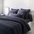 Linge de lit uni - coton 57 fils/cm&sup2; (bleu encre)