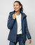 Parka imperm&eacute;able doubl&eacute;e polaire unie (bleu gris&eacute;)