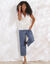 Pantacourt large en denim (bleached)