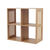 Meuble de rangement 4 cases, bois et rotin (naturel)