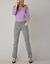 Jean boocut taille haute - petite stature (gris)