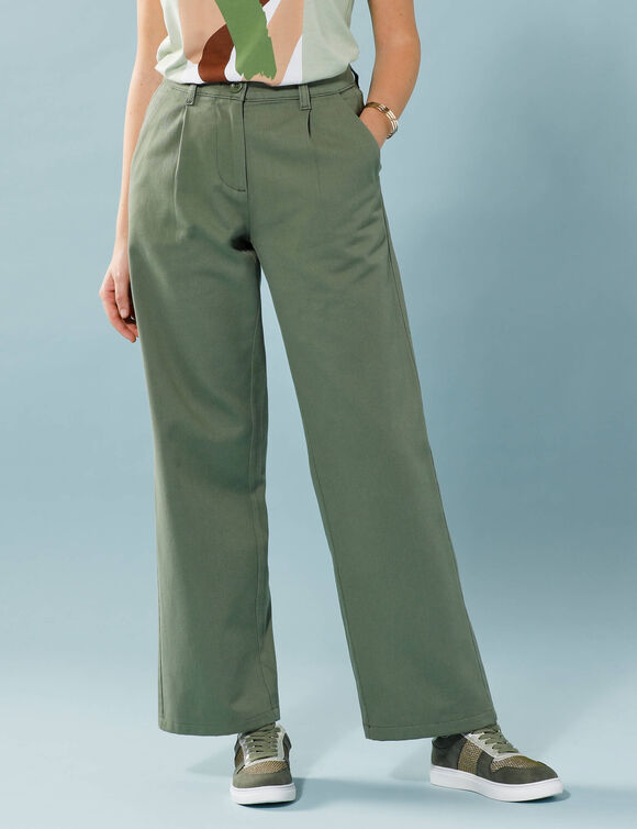 Pantalon coupe large, Spécial Petites (vert tilleul)