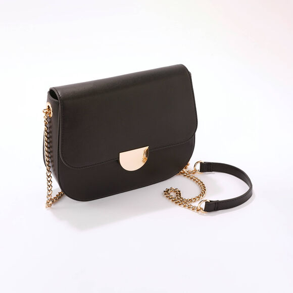 Sac &agrave; main avec cha&icirc;ne, porter &eacute;paule (noir)