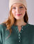 Pull col tunisien, maille anglaise toucher doux (vert sauge)