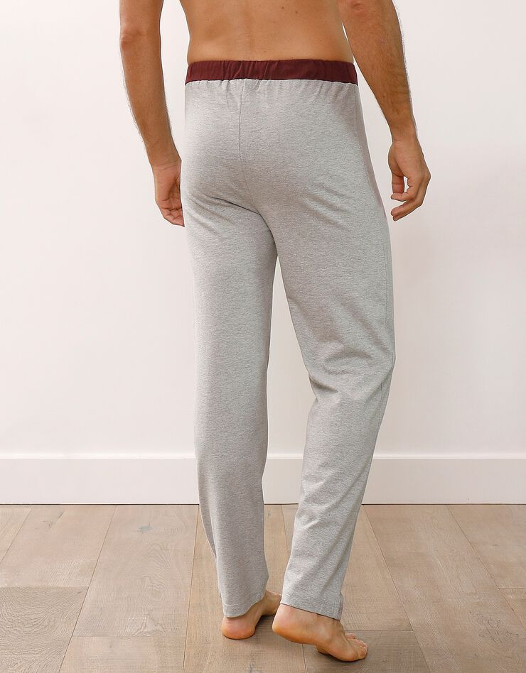 Pantalon pyjama bas droits - lot de 2 (gris + bordeaux)