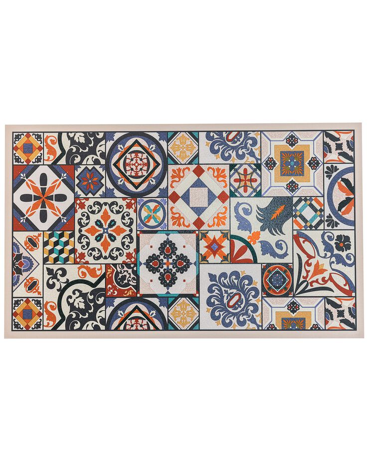 Tapis vinyle effet carreaux de ciment  (multicolore)
