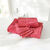 Éponge bouclette 420g/m² liteau imprimé ginkgo  (framboise)