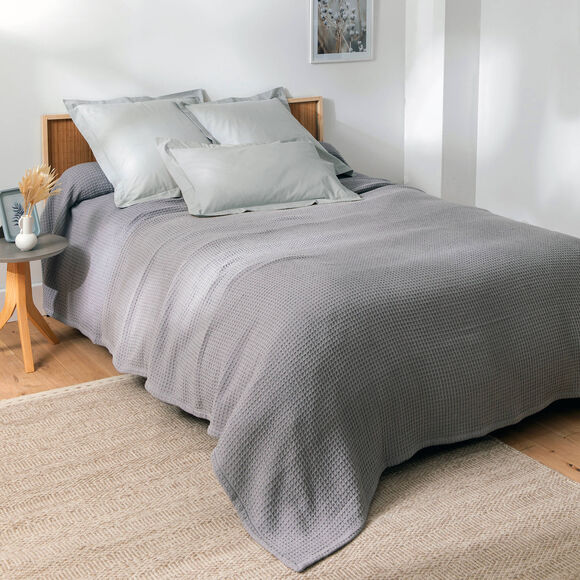 Couverture climatisante nid d'abeille 350 g/m² (gris perle)