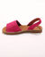 Sandales plates à bout ouvert (fuchsia)