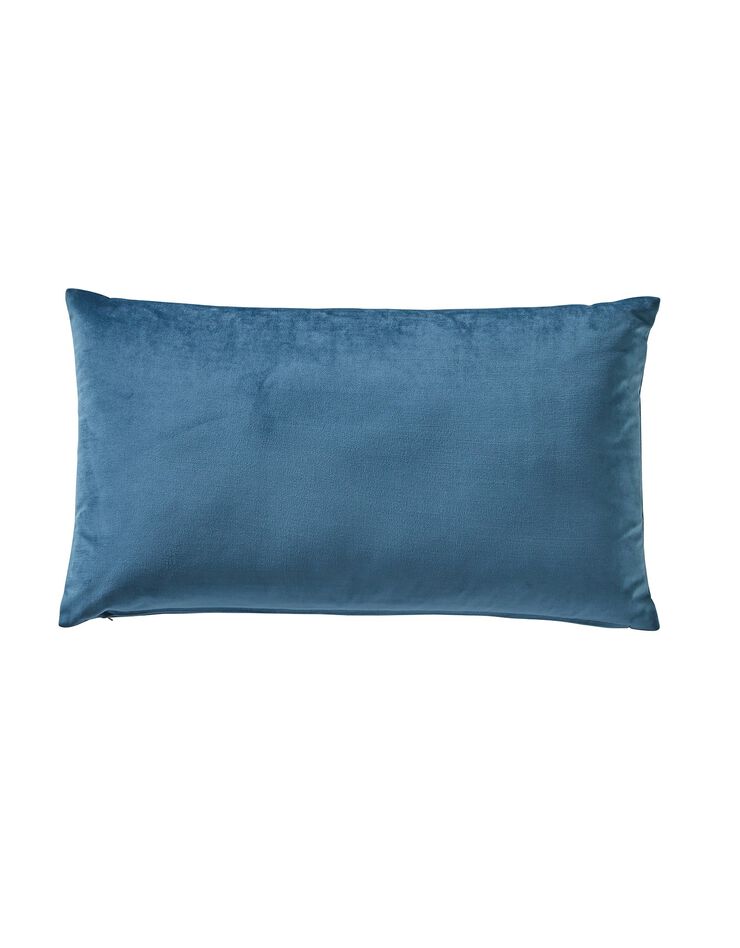 Housse coussin en velours uni - lot de 2 (bleu paon) Housse coussin en velours uni - lot de 2 (bleu paon)
