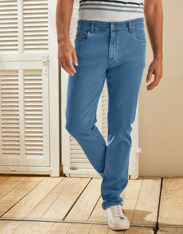 Jean coupe 5 poches extensible coton - entrej. 82 cm (bleached) Jean coupe 5 poches extensible coton - entrej. 82 cm (bleached)