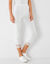 Legging 3/4 dentelle, taille élastiquée (blanc)