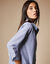 Chemise longue rayée base liquette, fil tissé teint (bleu / blanc)