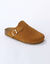 Sabots croûte de cuir avec boucle réglable (caramel)