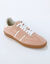 Baskets cro&ucirc;te de cuir (rose p&acirc;le)