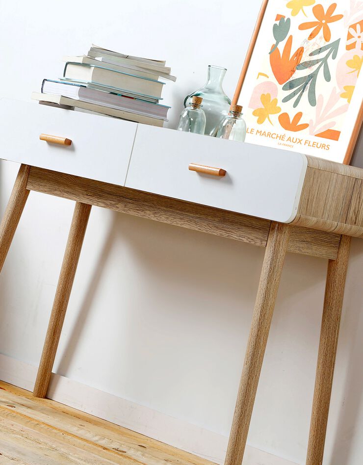 Console YOLTY - 2 tiroirs (naturel)