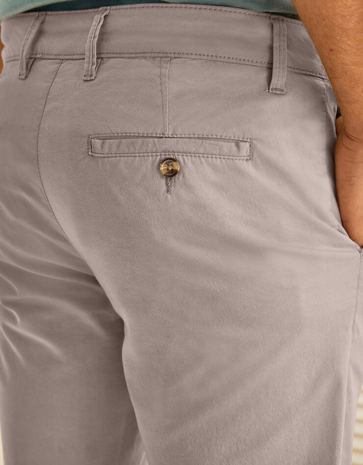 Pantalon chino uni sergé stretch grand confort (beige)