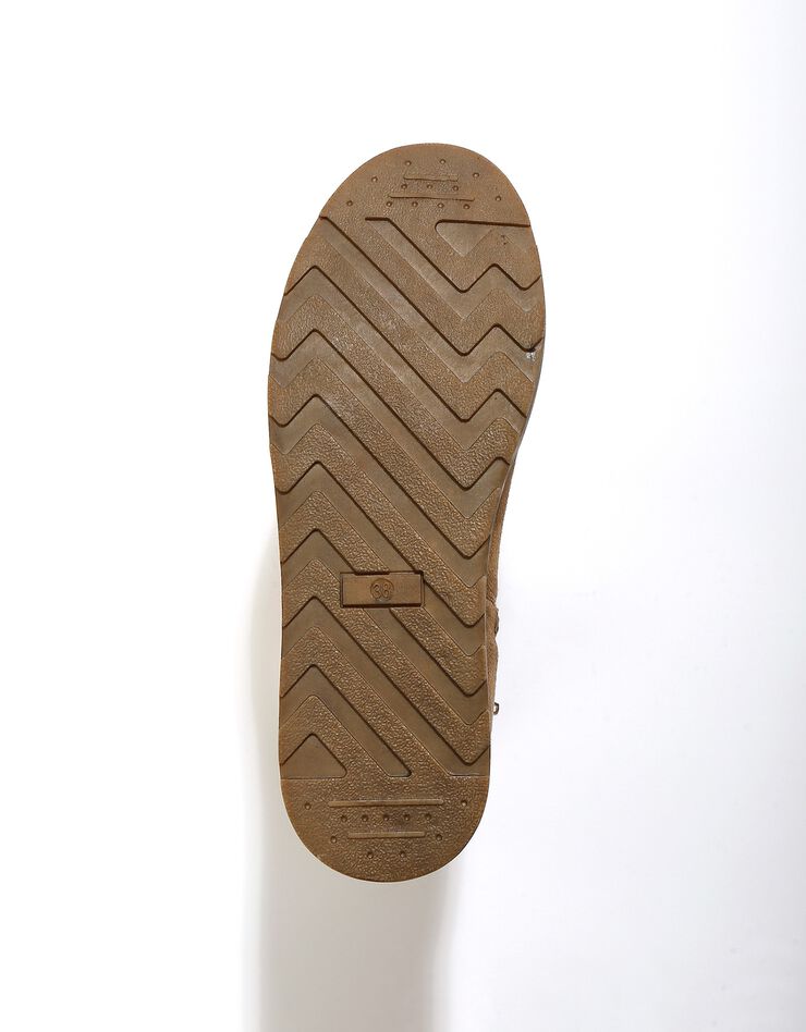 Bottines fourrées zippées à col fausse fourrure et boucle (kaki) Bottines fourrées zippées à col fausse fourrure et boucle (kaki)