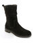 Bottes fourr&eacute;es en cuir pliss&eacute;  (noir)