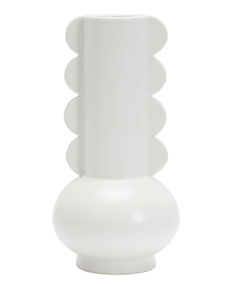 Vase soliflore en céramique - hauteur 15 cm (blanc)